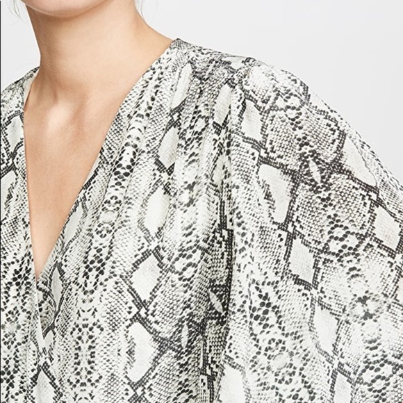 LES REVERIES Flutter Sleeve Long Wrap Dress - Picture 6 of 13